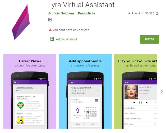 aplikasi lyra virtual assistant