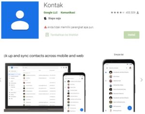 aplikasi google contacts di android