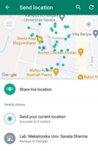 cara menambahkan lokasi baru di whatsapp